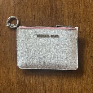 Michael Kors white grapefruit coin id wallet